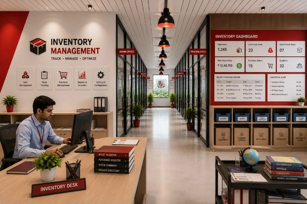 School supplies and inventory storage
